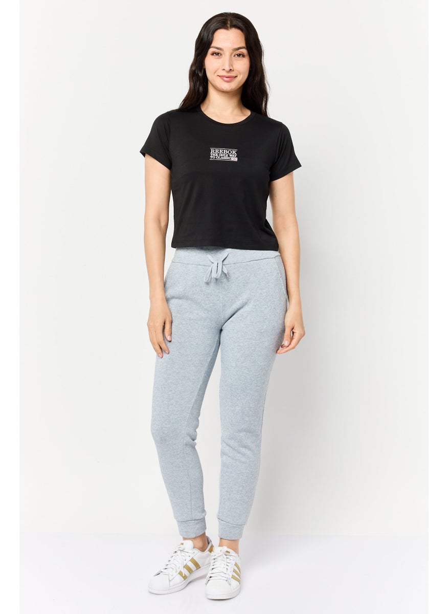 Women Sportswear Fit Short Sleeve Outdoor T-Shirts, Black