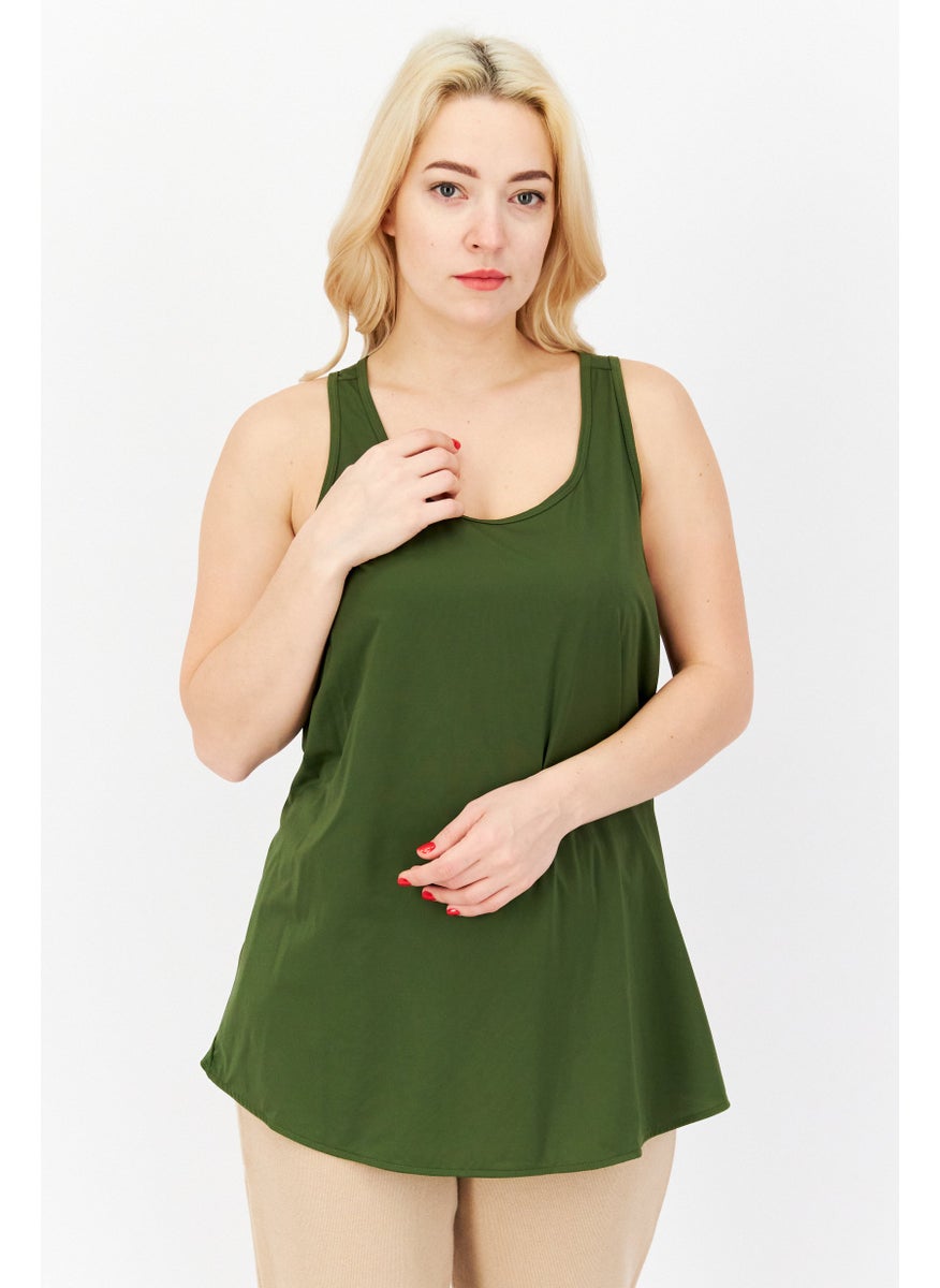 Women Sportswear Fit Training Tank Top, Olive