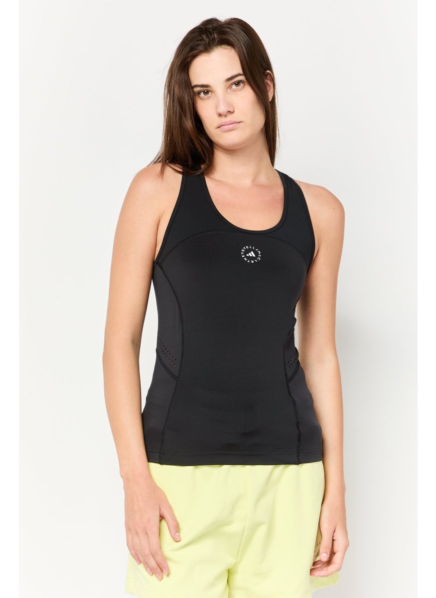 Women Sportswear Fit Sleeveless Training Tank Top, Black