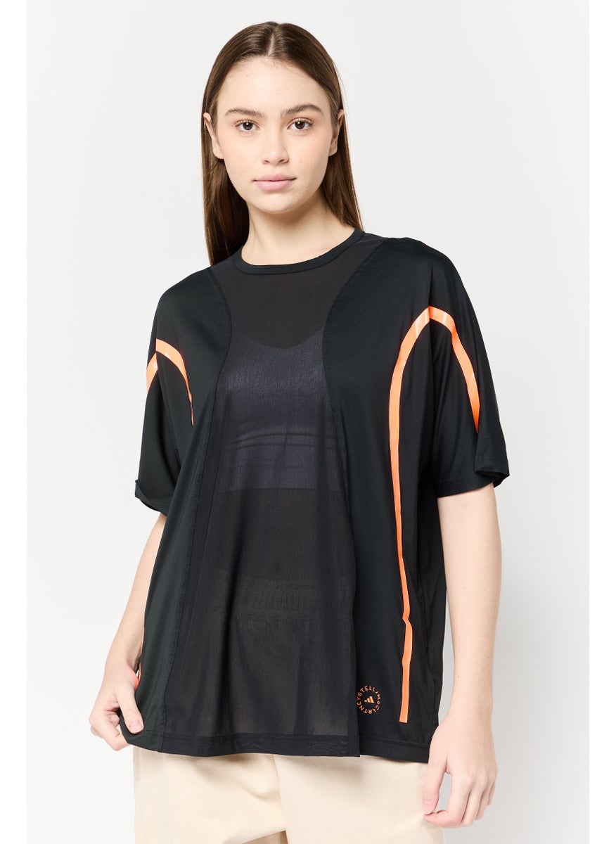Adidas by Stella McCartney Women Sportswear Fit Short Sleeve Training T-Shirt, Black