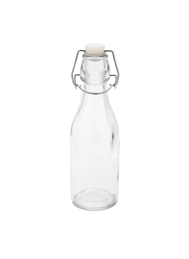 Restaurantware-9 Ounce Swing Top Glass Bottles, 10 Airtight Seal Glass Bottles With Swing Top Lids - Small, Resealable, Clear Glass Hinge Top Glass Bottles, For Sodas, Kombuchas, Juices
