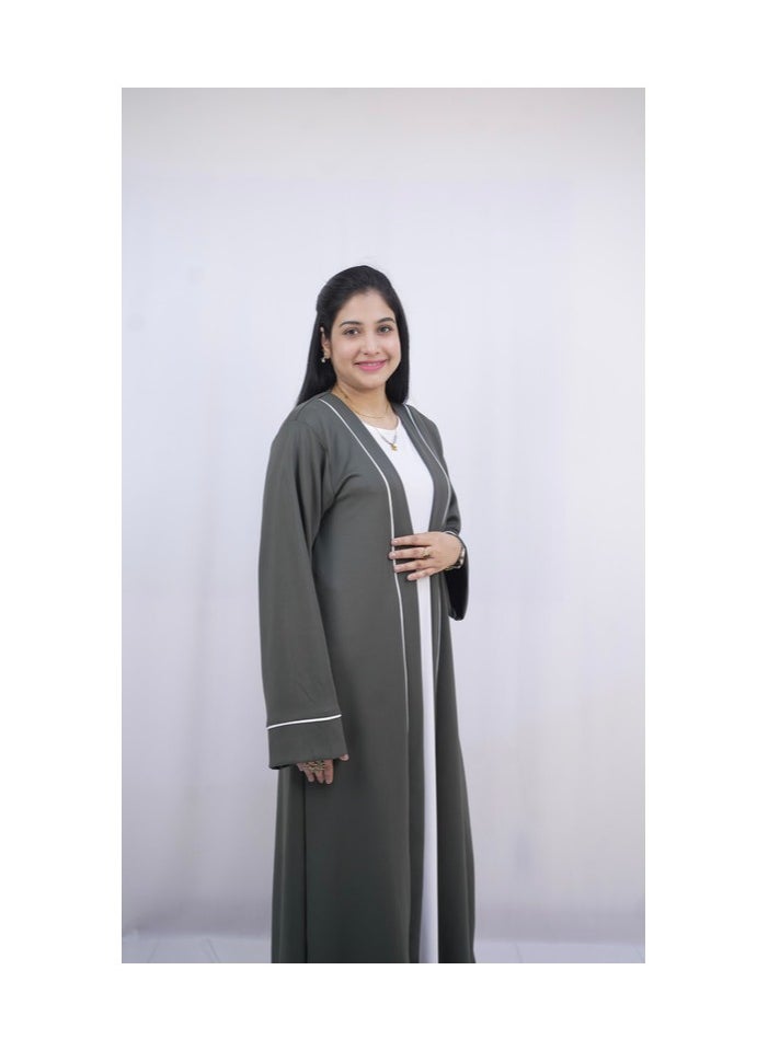 Premium 2 Piece Abaya, Outer Lycra and Inner Banyan Style for Elegant Modesty
