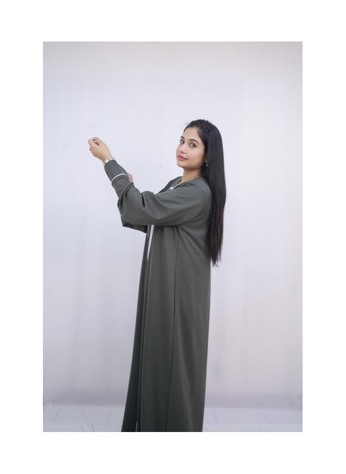 Premium 2 Piece Abaya, Outer Lycra and Inner Banyan Style for Elegant Modesty