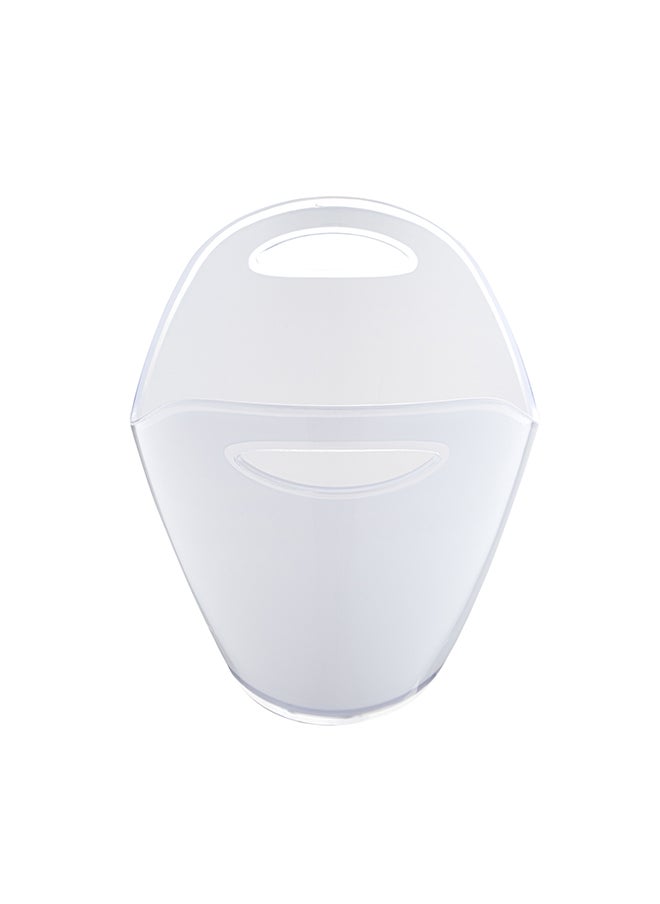 Restaurantware-Bar Lux 13.8 x 9.8 x 10.4 Inch Champagne Buckets, 10 Oval Wine Buckets - With Handles, Durable, Frosted Plastic Wine Chiller Buckets, For Bottles And Soft Drinks