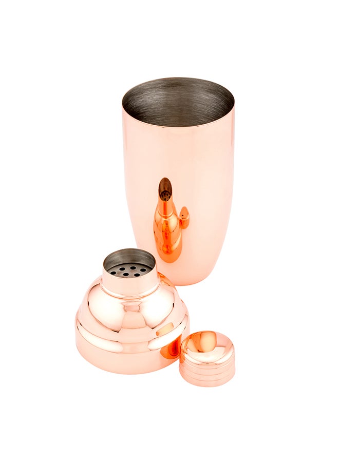 Restaurantware-Bar Lux 24 Ounce Cocktail Shaker, 1 Heavy-Duty Cobbler Shaker - Leak-Resistant, For Homes, Bars, Parties, or Restaurants, Copper-Plated Stainless Steel Martini Shaker,