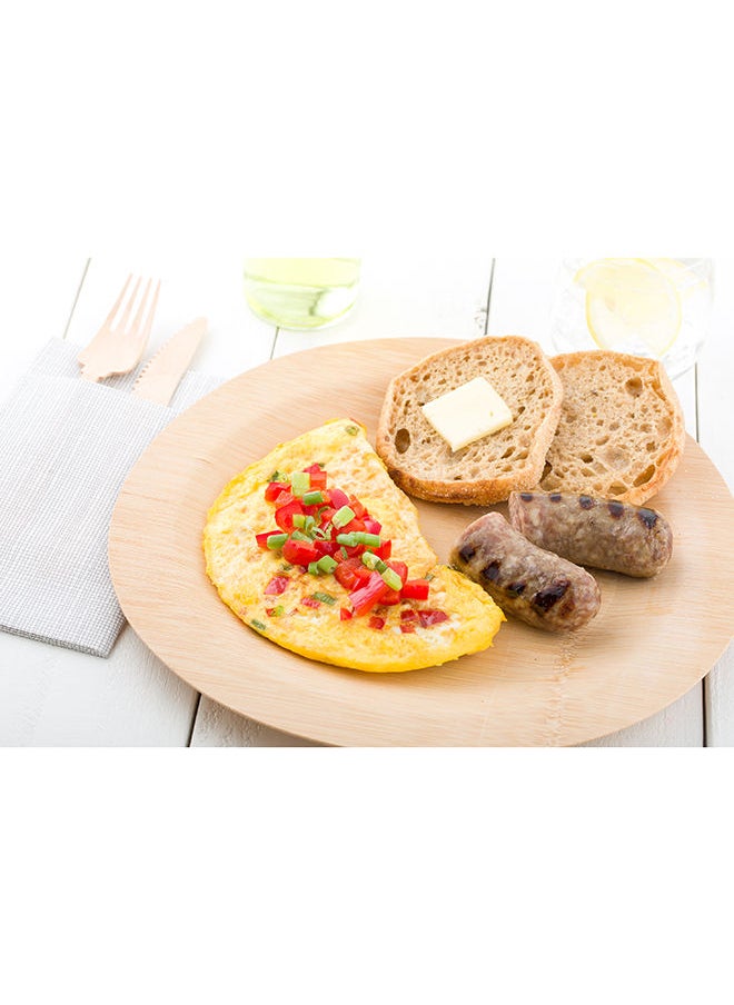 Restaurantware-10.8 Inch Bamboo Leaf Plates, 100 Disposable Bamboo Plates - Sustainable, heavy-duty, Bamboo Round Dinner Plates, For Parties, Wedding Banquets Or Catered Events