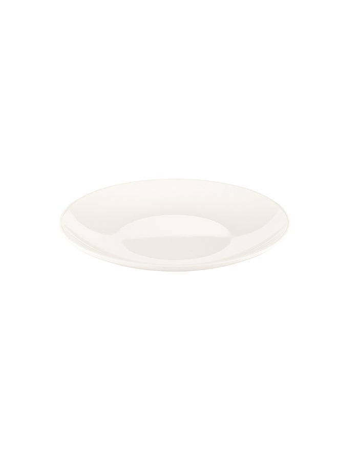 Restaurantware-Voga 8 x 8 x 1 Inch Serving Plates, 10 Round Dinner Plates - Premium, Top Rack Dishwashable, White Melamine Serving Platters, Serve Hot Or Cold Food, For All Occasions
