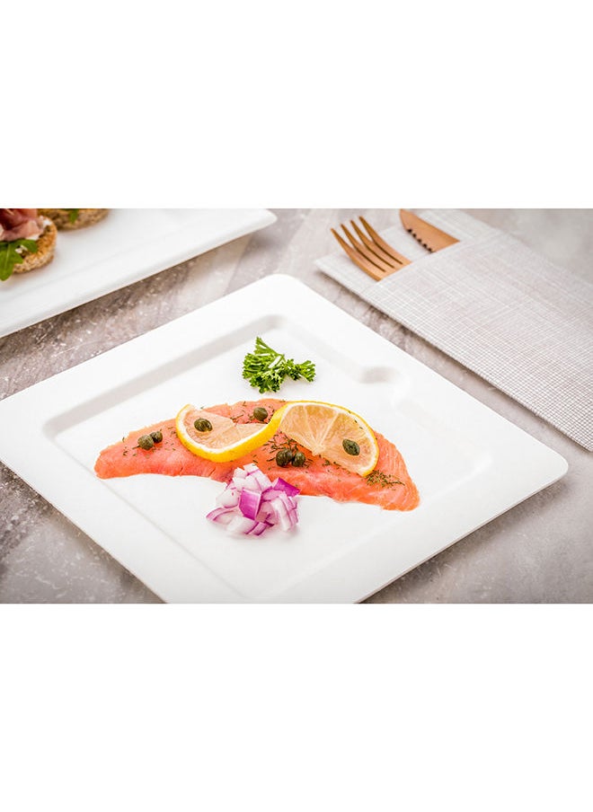 Restaurantware-Pulp Tek 7.9 Inch Eco-Friendly Plates, 100 Medium Plates - Made From Natural Sugarcane Fibers, Heavy-Duty, White Bagasse Premium Plates, For Appetizers, Entrees, Or Desserts, Modern