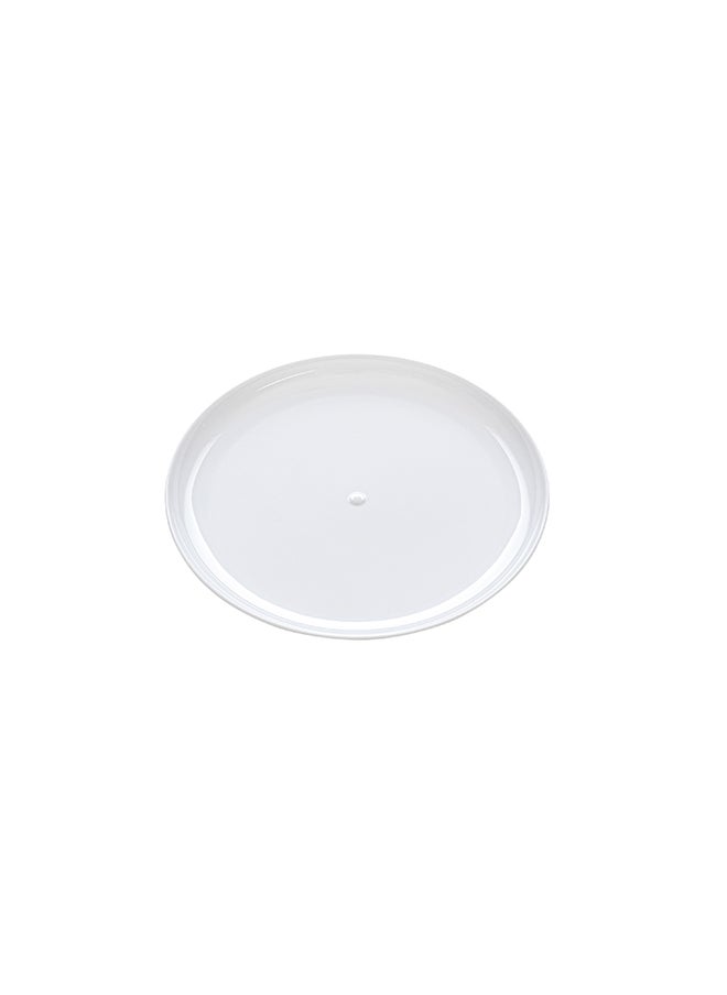 Restaurantware-7 x 7 Inch Party Plates, 100 Disposable Plastic Dessert Plates - Round, Heavy-Duty, White Plastic Salad Plates, Serve Sides Or Appetizers, For Weddings Or Catering