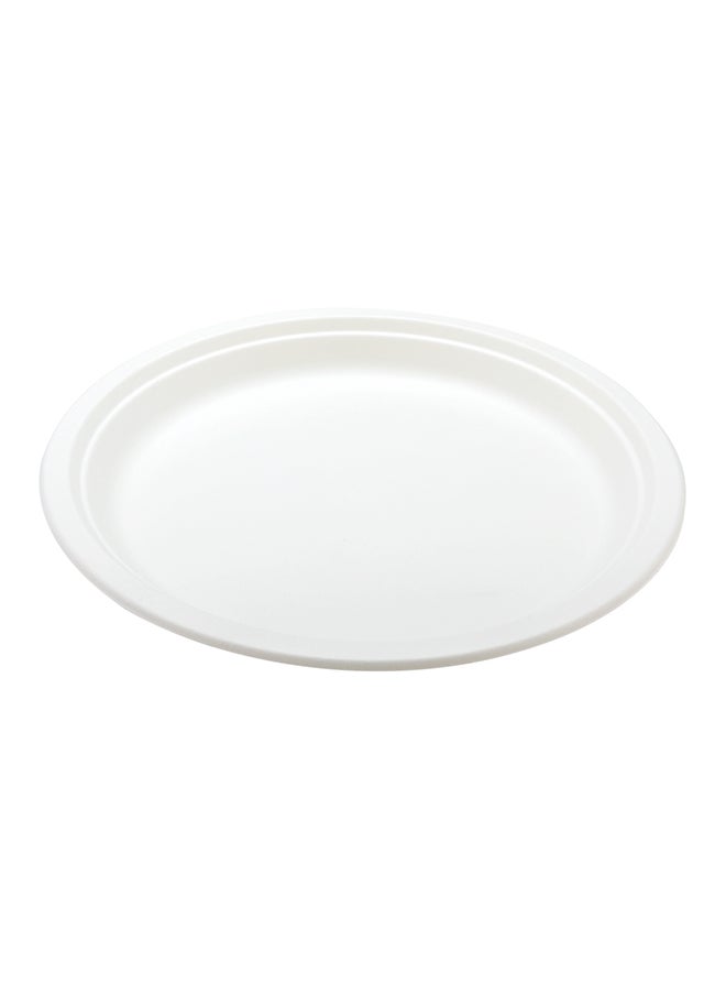 Restaurantware-Pulp Tek 11.8 Inch Eco-Friendly Plates, 100 Extra Large Disposable Dinner Plates - Made From Sugarcane Fibers, Heavy-Duty, White Bagasse Premium Plates, Sturdy, Round