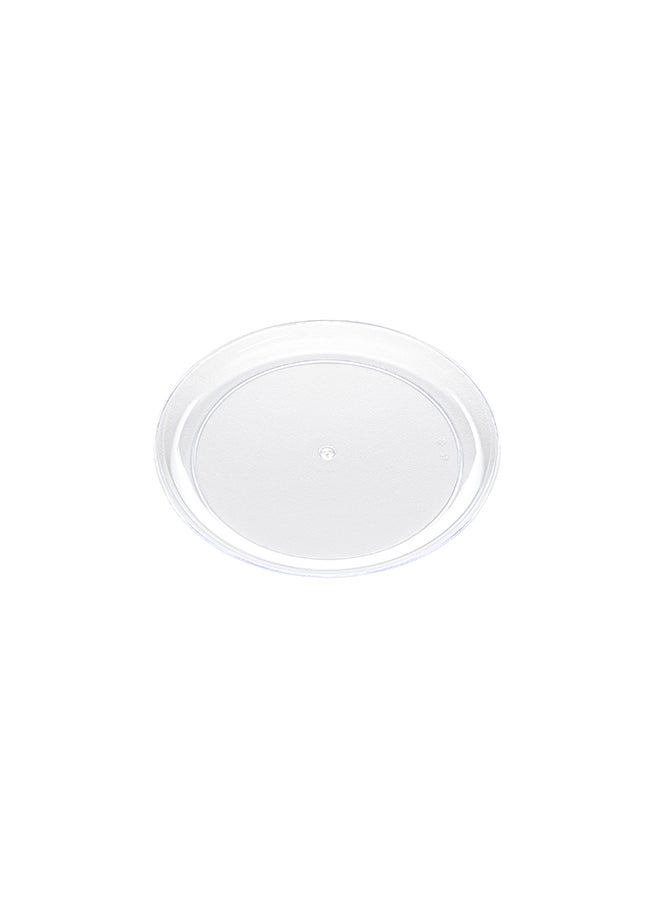 Restaurantware-7 x 7 Inch Party Plates, 100 Disposable Plastic Dessert Plates - Round, Heavy-Duty, Clear Plastic Salad Plates, Serve Sides Or Appetizers, For Weddings Or Catering