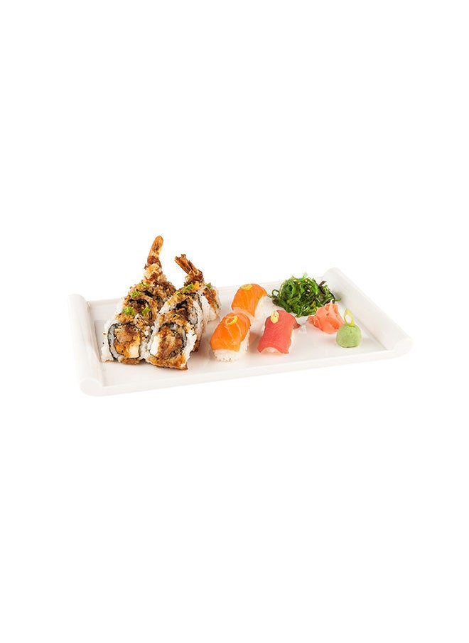 Restaurantware-Voga 12 x 9 Inch Serving Plates, 10 Rectangle Pasta Plates - Premium, Top Rack Dishwashable, White Melamine Serving Platters, Serve Appetizers Or Desserts, For All Occasions