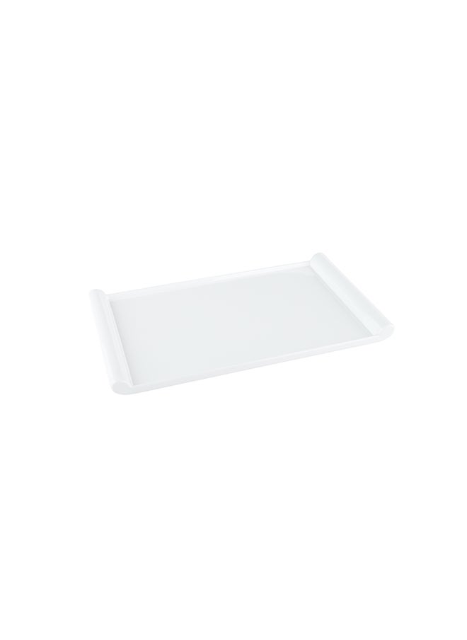 Restaurantware-Voga 12 x 9 Inch Serving Plates, 10 Rectangle Pasta Plates - Premium, Top Rack Dishwashable, White Melamine Serving Platters, Serve Appetizers Or Desserts, For All Occasions