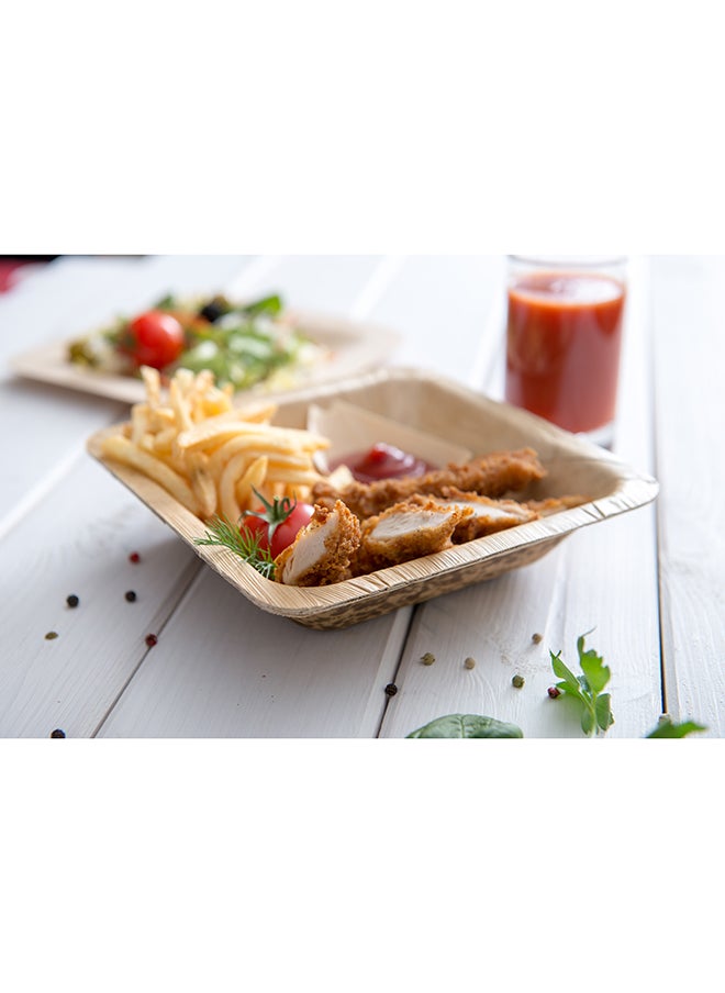 Restaurantware-7 x 7 Inch Bamboo Leaf Plates, 50 Disposable Bamboo Plates - Sustainable, heavy-duty, Bamboo Leaf Bamboo Salad Plates, For Parties, Wedding Banquets Or Catered Events