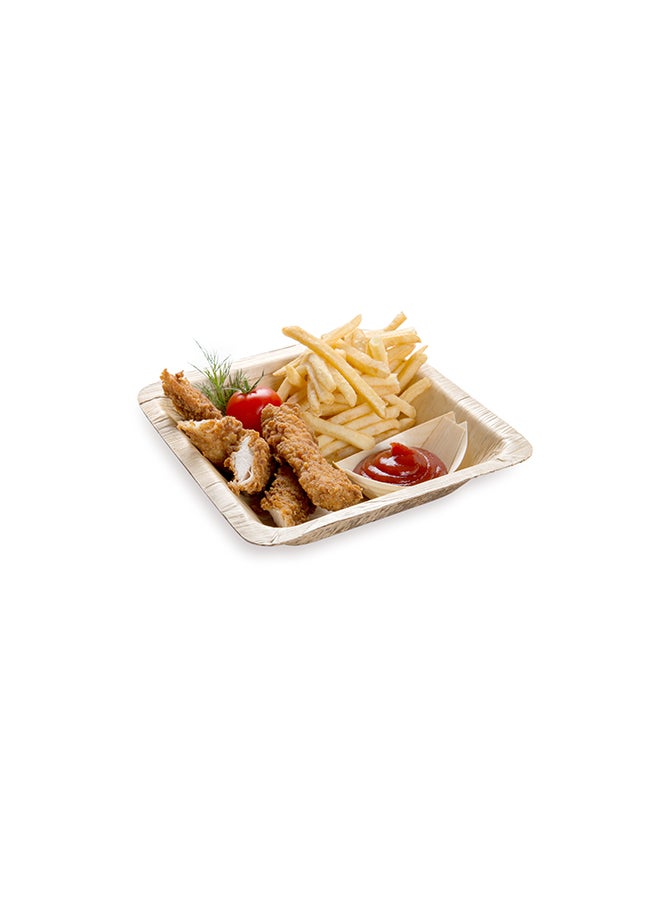 Restaurantware-7 x 7 Inch Bamboo Leaf Plates, 50 Disposable Bamboo Plates - Sustainable, heavy-duty, Bamboo Leaf Bamboo Salad Plates, For Parties, Wedding Banquets Or Catered Events