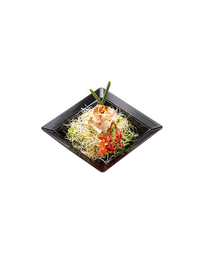 Restaurantware-4.3 x 4.3 Inch Appetizer Plates, 100 Disposable Square Plastic Plates - Durable, Stylish, Black Plastic Hors D'oeuvre Serving Plates, For Desserts Or Appetizers At Parties