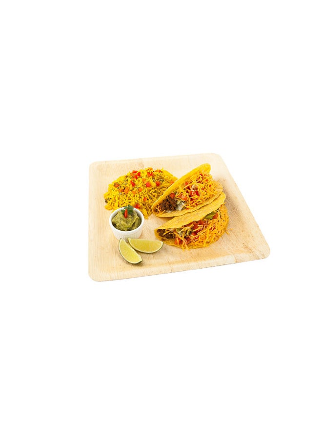 Restaurantware-9.8 x 9.8 Inch Bamboo Leaf Plates, 50 Square Disposable Bamboo Plates - Sustainable, heavy-duty, Bamboo Leaf Bamboo Dinner Plates, For Parties, Wedding Banquets Or Catered Events