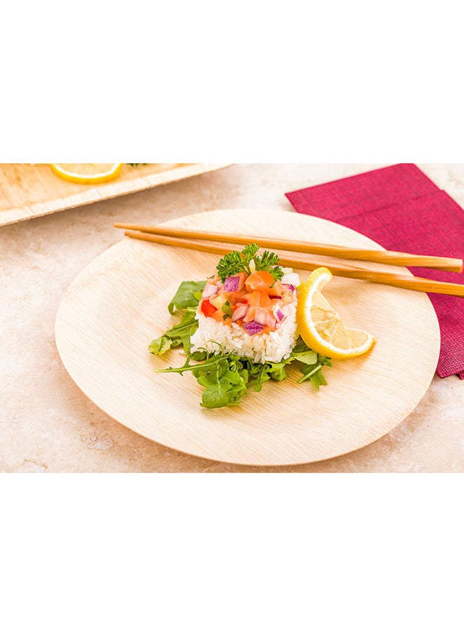 Restaurantware-9 Inch Bamboo Leaf Plates, 100 Disposable Bamboo Plates - Sustainable, heavy-duty, Bamboo Bamboo Dinner Plates, For Parties, Wedding Banquets Or Catered Events, Round
