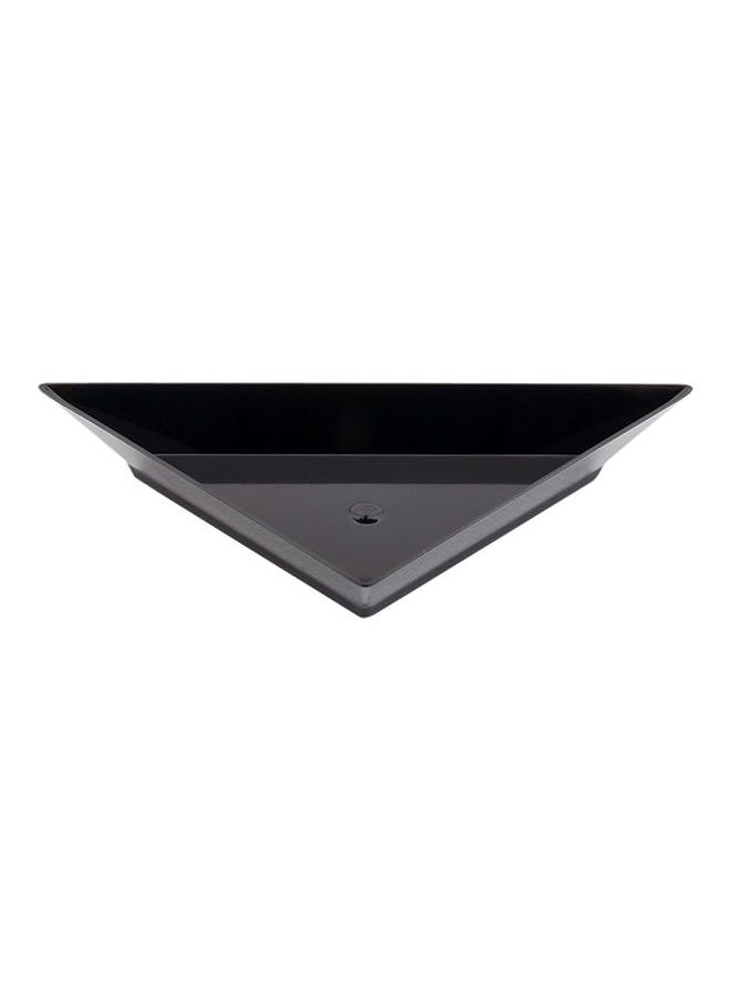 Restaurantware-4 x 2 Inch Mini Appetizer Plates, 100 Disposable Triangle Plates - Serve Hors D'oeuvres, Samples, Or Snacks, For Parties Or Catering, Black Plastic Mini Dessert Plates,