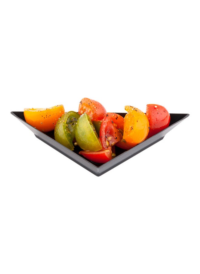 Restaurantware-4 x 2 Inch Mini Appetizer Plates, 100 Disposable Triangle Plates - Serve Hors D'oeuvres, Samples, Or Snacks, For Parties Or Catering, Black Plastic Mini Dessert Plates,