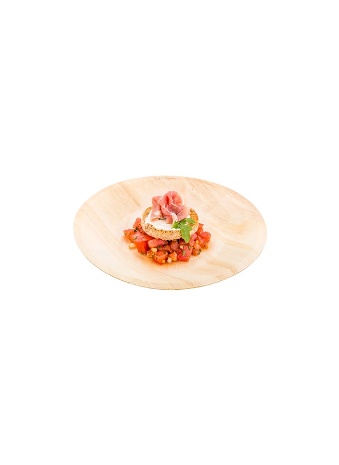 Restaurantware-7.5 Inch Wood Plates, 200 Round Disposable Wooden Plates - Durable, Sustainable, Poplar Wood Dinner Plates, Greaseproof, For Parties, Banquets, Catered Events Or Weddings