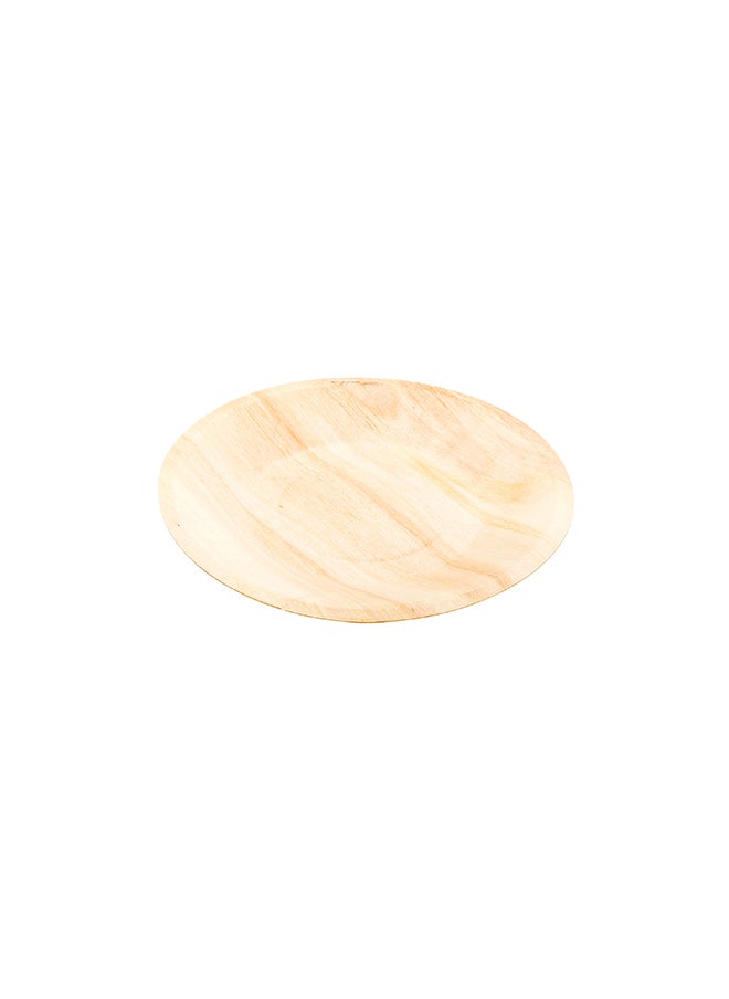Restaurantware-7.5 Inch Wood Plates, 200 Round Disposable Wooden Plates - Durable, Sustainable, Poplar Wood Dinner Plates, Greaseproof, For Parties, Banquets, Catered Events Or Weddings