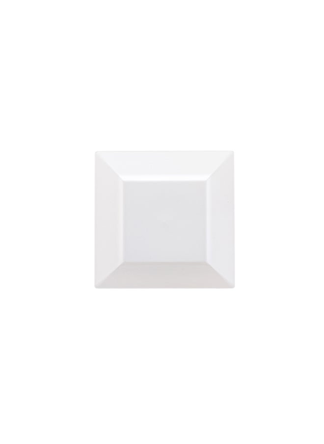 Restaurantware-9.5 x 9.5 Inch Inch Large Dinner Plates, 100 Disposable Square Plastic Plates - Durable, Stylish, White Plastic Hors D'oeuvre Serving Plates, For Desserts Or Appetizers At Parties