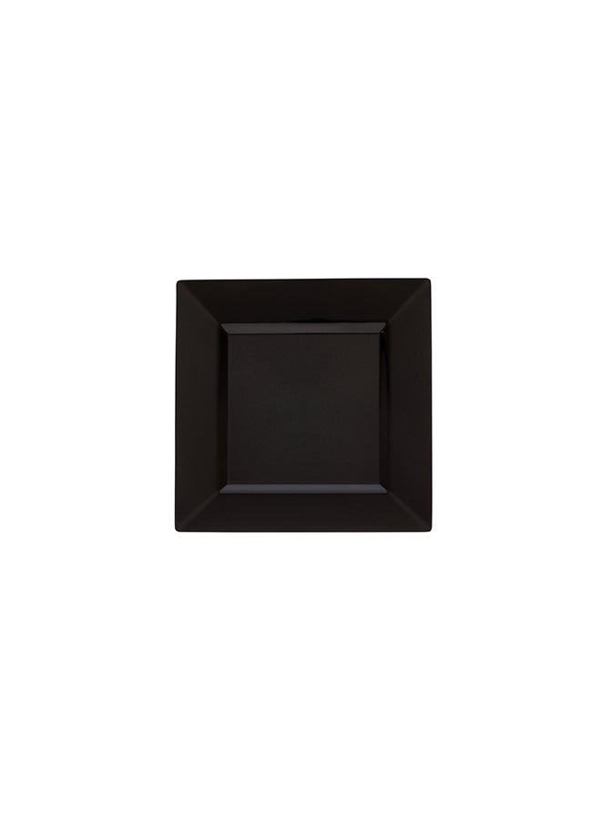 Restaurantware-9.5 x 9.5 Inch Inch Large Dinner Plates, 100 Disposable Square Plastic Plates - Durable, Stylish, Black Plastic Hors D'oeuvre Serving Plates, For Desserts Or Appetizers At Parties