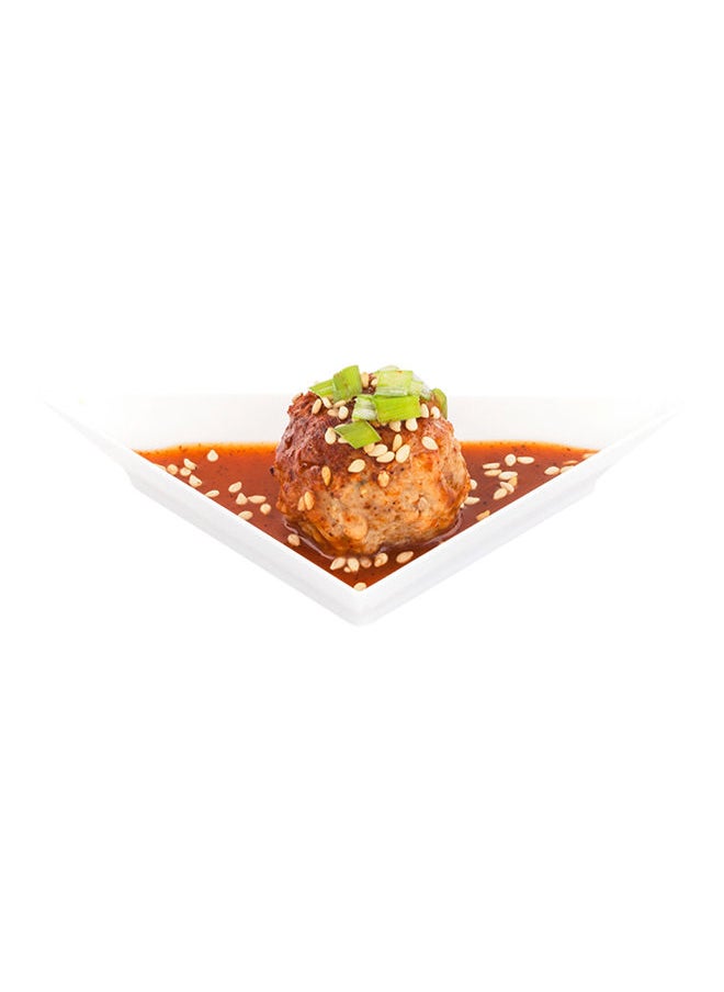 Restaurantware-4 x 2 Inch Mini Appetizer Plates, 100 Disposable Triangle Plates - Serve Hors D'oeuvres, Samples, Or Snacks, For Parties Or Catering, White Plastic Mini Dessert Plates,