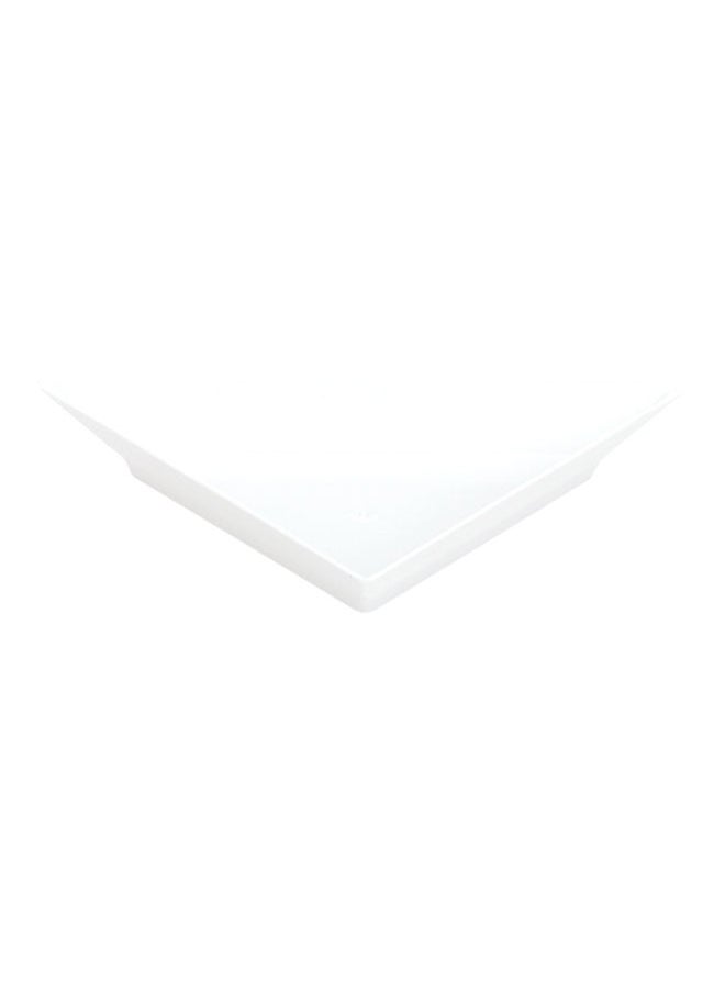 Restaurantware-4 x 2 Inch Mini Appetizer Plates, 100 Disposable Triangle Plates - Serve Hors D'oeuvres, Samples, Or Snacks, For Parties Or Catering, White Plastic Mini Dessert Plates,