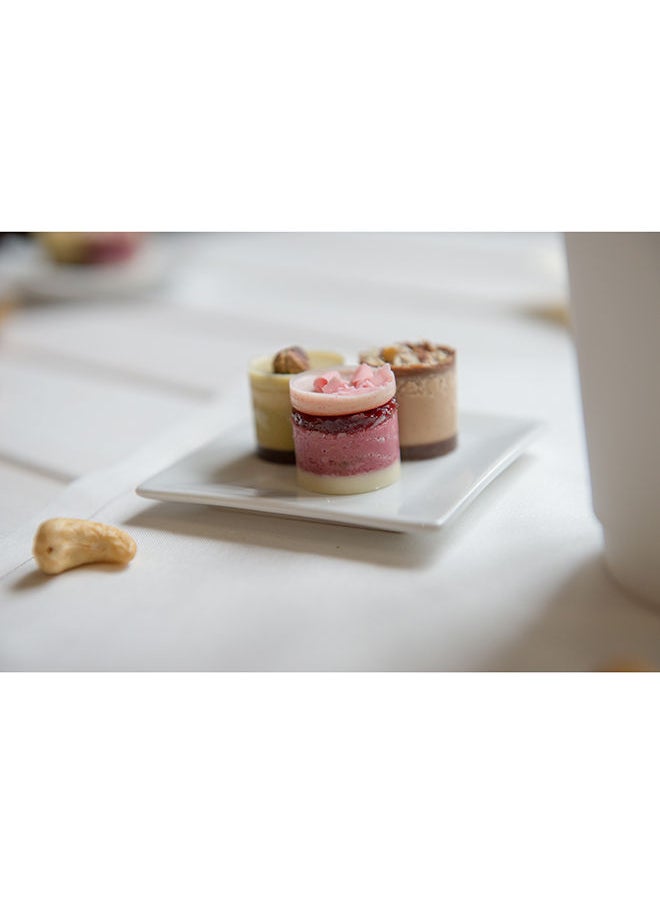 Restaurantware-3 Inch Square Mini Plates , 10 Square Small White Plates For Appetizers - Microwavable, Oven-Safe, White Porcelain Square White Appetizer Plates, Won't Chip, For Appetizers Or Desserts