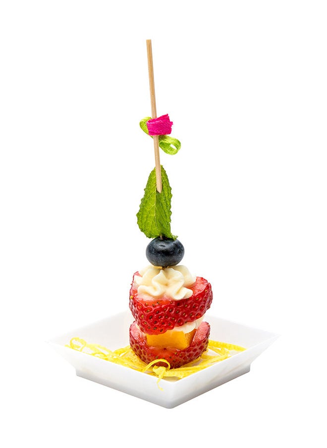 Restaurantware-2.5 x 2.5 Inch Mini Tasting Plates, 100 Disposable Square Plastic Plates - Durable, Stylish, White Plastic Hors D'oeuvre Serving Plates, For Desserts Or Appetizers At Parties