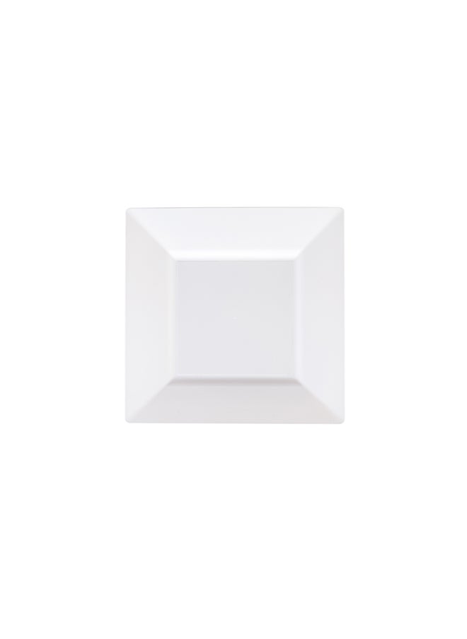 Restaurantware-10.8 x 10.8 x 0.5 Inch Party Plates, 100 Disposable Plastic Dessert Plates - Square, Heavy-Duty, White Plastic Salad Plates, Serve Sides Or Appetizers, For Weddings Or Catering