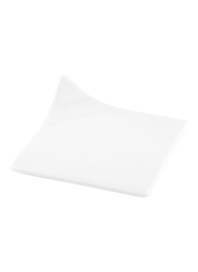 3.9 x 3.9 x 1 Inch Square Mini Plates, 10 Freezable Small Plates For Appetizers - Microwavable, Oven-Ready, White Porcelain Square Appetizer Plates, Freezable, Dishwashable