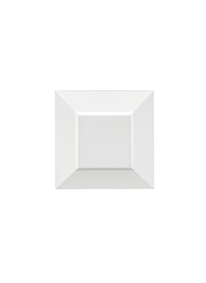 Restaurantware-8.2 x 8.2 x 0.5 Inch Party Plates, 100 Disposable Plastic Dessert Plates - Square, Heavy-Duty, White Plastic Salad Plates, Serve Sides Or Appetizers, For Weddings Or Catering