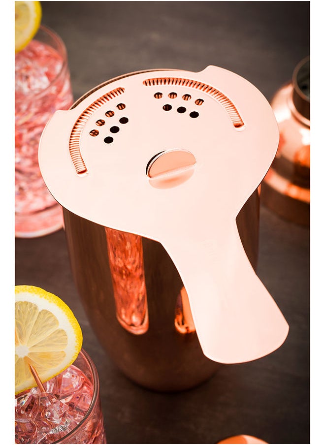 Restaurantware-Bar Lux 6 Inch x 3.75 Inch Hawthorne Strainer, 1 Tight Coil Cocktail Strainer - With Handle, Commerical Grade, Copper Plated Stainless Steel Bar Strainer, For Bartenders Or Mixologists