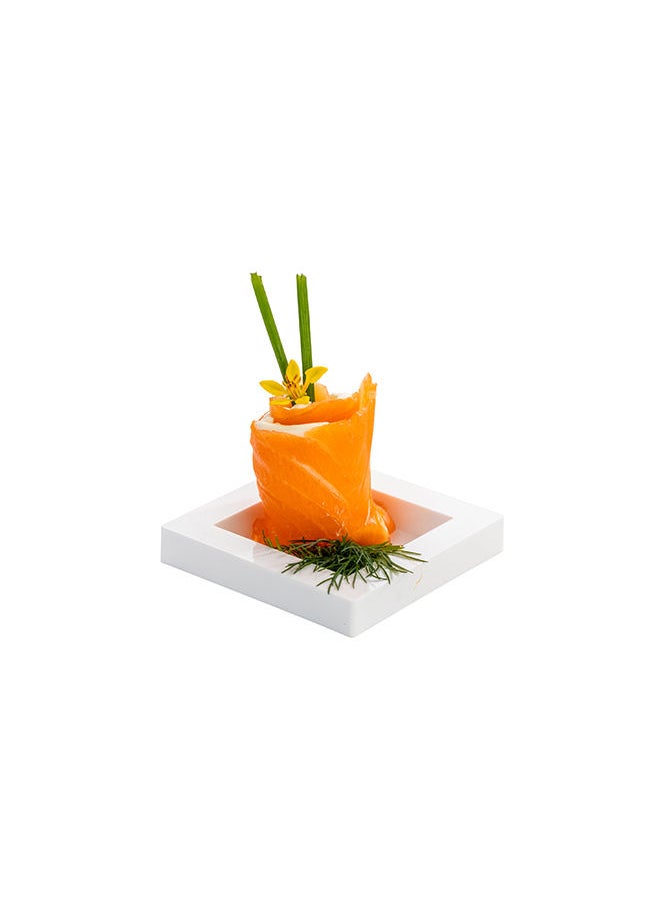 Restaurantware-2.5 x 2.5 Inch Dessert Plates, 100 Disposable Appetizer Plates - For Cold Foods, White Plastic Mini Serving Plates, Serve Appetizers Or Desserts, For Buffet Or Catered Events