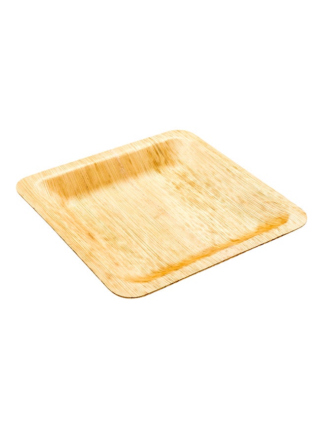 Restaurantware-8 Inch Bamboo Leaf Plates, 50 Square Disposable Bamboo Plates - Sustainable, heavy-duty, Bamboo Leaf Bamboo Dinner Plates, For Parties, Wedding Banquets Or Catered Events