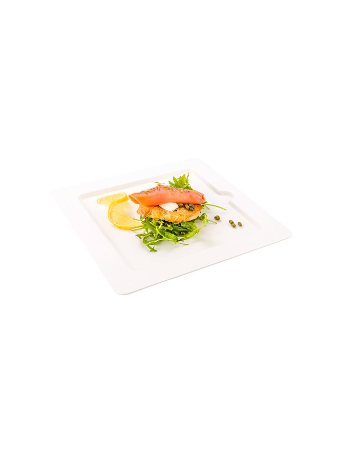 Pulp Tek 9.7 Inch Eco-Friendly Plates, 100 Large Disposable Dinner Plates - Made From Natural Sugarcane Fibers, Heavy-Duty, White Bagasse Premium Plates, Sturdy, Modern