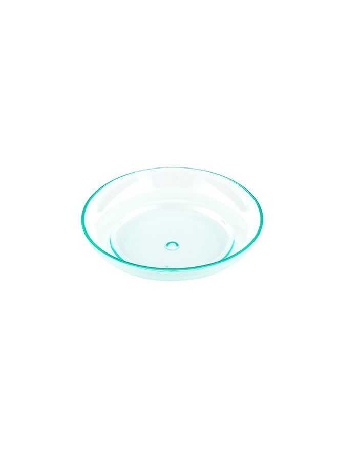 Restaurantware-2 Ounce Small Plastic Plates, 100 Disposable Appetizer Plates - Round, Mini, Seagreen Plastic Sample Plates, For Appetizers, Desserts, Or Samples, For Parties And Events
