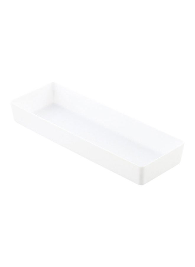 Restaurantware-5.2 x 1.8 Inch Mini Tasting Plates, 100 Disposable Rectangle Plastic Plates - Durable, Stylish, White Plastic Hors D'oeuvre Serving Plates, For Desserts Or Appetizers At Parties