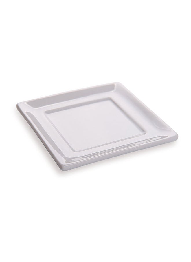 3.5 Inch Appetizer Plates, 10 Flat Square Plates - Glossy Finish, Chip-Resistant, White Porcelain Small Plates, For Desserts, Samples, Or Tastings