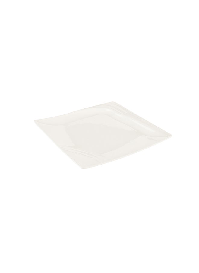 Restaurantware-Voga 10 x 10 Inch Serving Plates, 10 Square Pasta Plates - Premium, Top-Rack DIshwashable, White Melamine Serving Platters, Serve Appetizers Or Desserts, For All Occasions