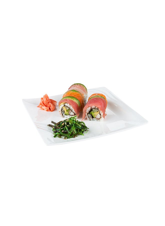 Restaurantware-Voga 10 x 10 Inch Serving Plates, 10 Square Pasta Plates - Premium, Top-Rack DIshwashable, White Melamine Serving Platters, Serve Appetizers Or Desserts, For All Occasions