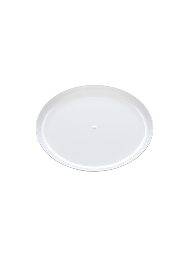 Restaurantware-9 x 9 Inch Catering Plates, 100 Round Party Dinner Plates - Sturdy, Disposable, White Plastic Disposable Plates, Unique Design, For Special Occasions, Catered Events