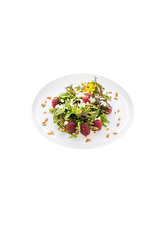 Restaurantware-9 x 9 Inch Catering Plates, 100 Round Party Dinner Plates - Sturdy, Disposable, White Plastic Disposable Plates, Unique Design, For Special Occasions, Catered Events