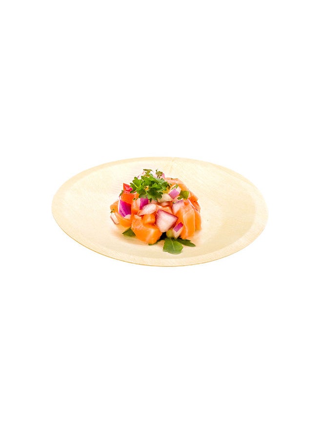 Restaurantware-5.5 Inch Wood Plates, 200 Round Disposable Wooden Plates - Durable, Sustainable, Poplar Wood Dinner Plates, Greaseproof, For Parties, Banquets, Catered Events Or Weddings