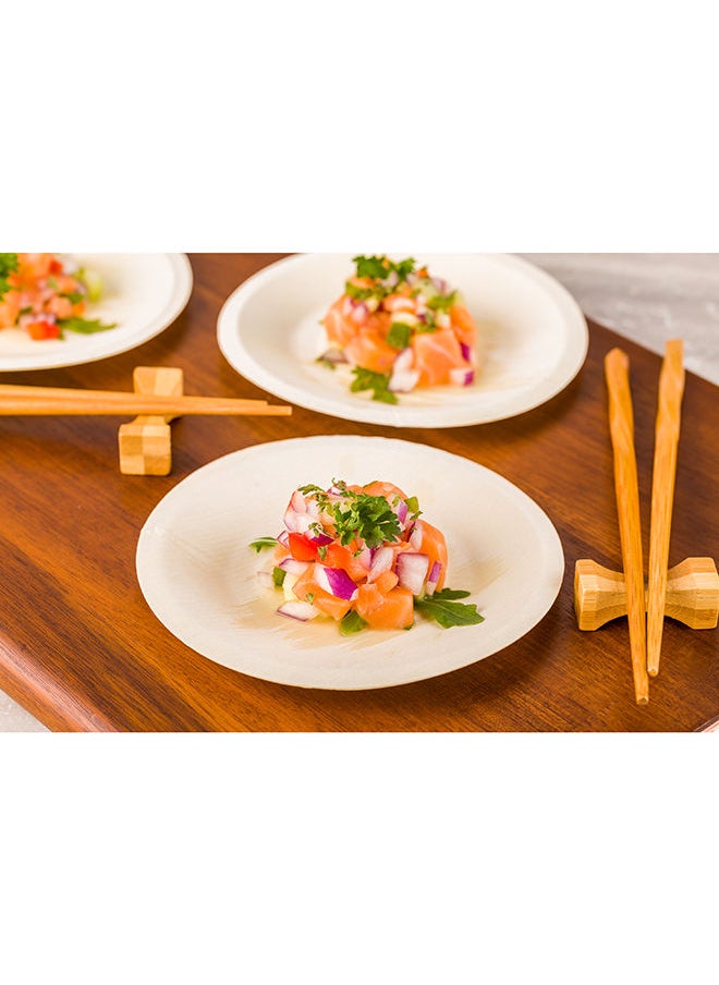 Restaurantware-5.5 Inch Wood Plates, 200 Round Disposable Wooden Plates - Durable, Sustainable, Poplar Wood Dinner Plates, Greaseproof, For Parties, Banquets, Catered Events Or Weddings