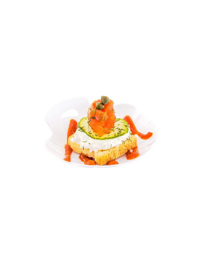 Restaurantware-3.3 Inch Shell Appetizer Plate, 100 Disposable Plastic Appetizer Plate - Sturdy, Shell-Shaped, White Plastic Cocktail Plates, Perfect For Serving Amuse Bouche And Hors D'oeuvres