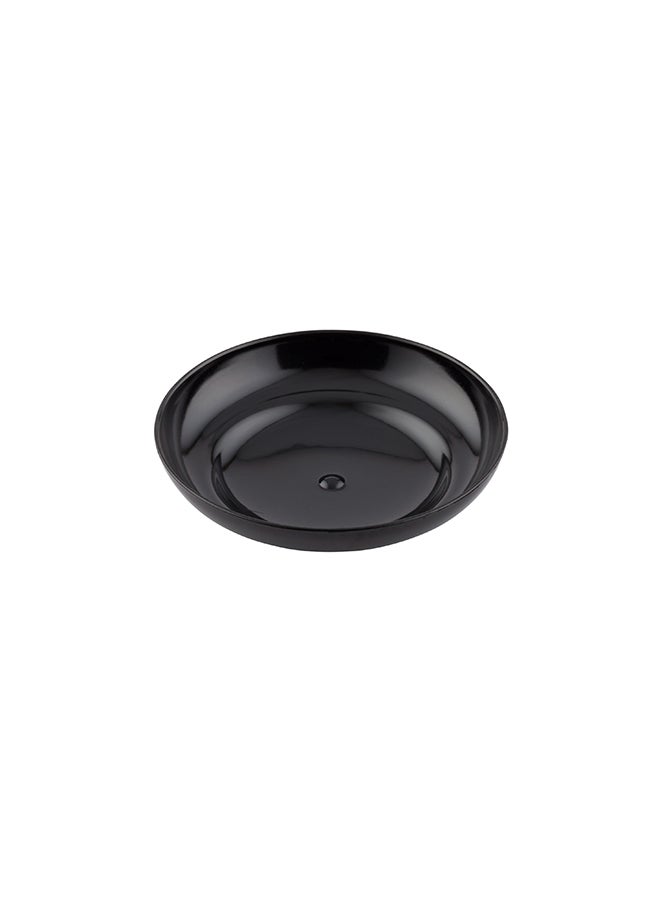 Restaurantware-2 Ounce Small Plastic Plates, 100 Disposable Appetizer Plates - Round, Mini, Black Plastic Sample Plates, For Appetizers, Desserts, Or Samples, For Parties And Events